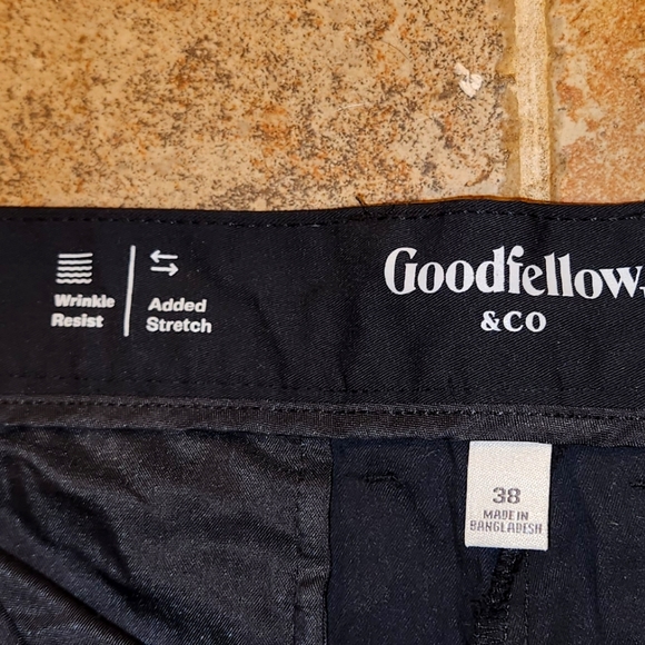 Goodfellow's Men's stretch tech shirts black size 38 - Picture 2 of 8